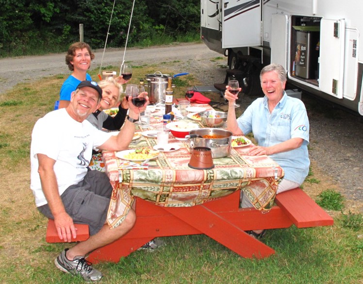 Dinner with new friends in Kitwanga
