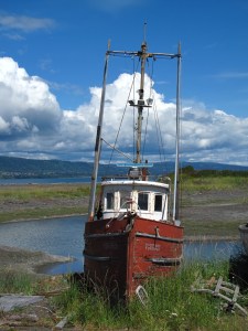 Homer Spit boat boneyard