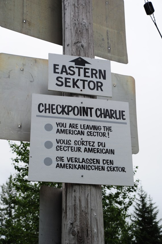 Sign leaving Hyder Alaska for Stewart British Columbia