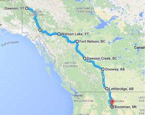 Map Dawson to Bozeman